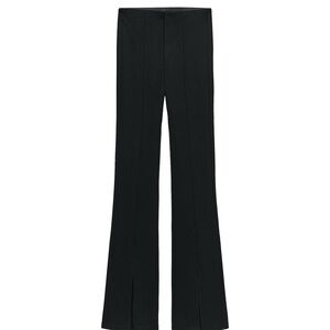 Zara| Classic Black Fit & Flare Wide Bottom Stretch Knit Pants Sz S